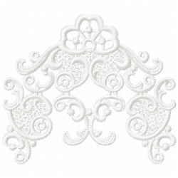 3D Specialty Lace And Swan Embroidery Design 6